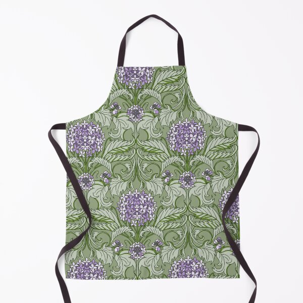 Item preview, art nouveau hydrangea vines - violet and green designed and sold by kobyakov.