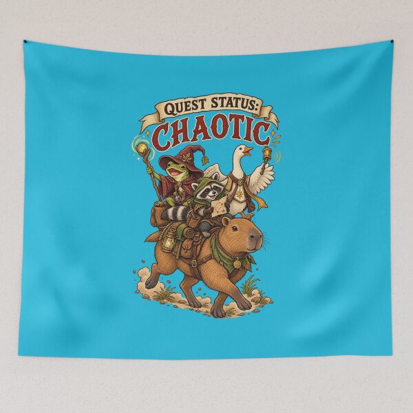 Item preview, Quest Status Chaotic - Cute Fantasy Animal Adventuring Party on Capybara designed and sold by SVox.