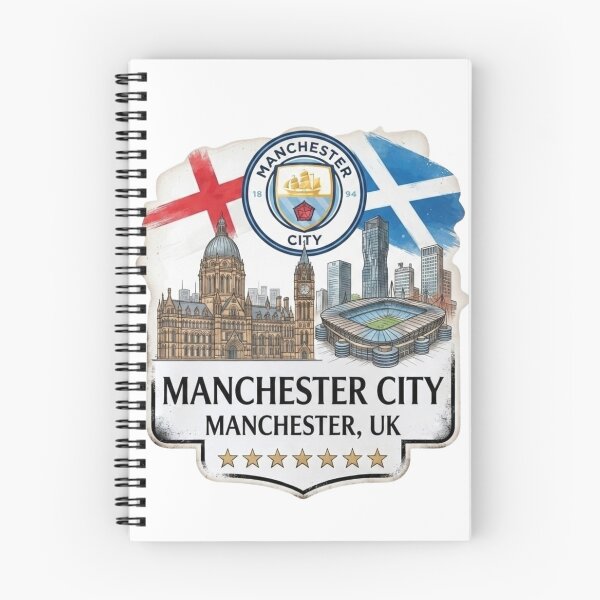 Item preview, Manchester City Skyline Round Badge Crest Art designed and sold by annaarthk.