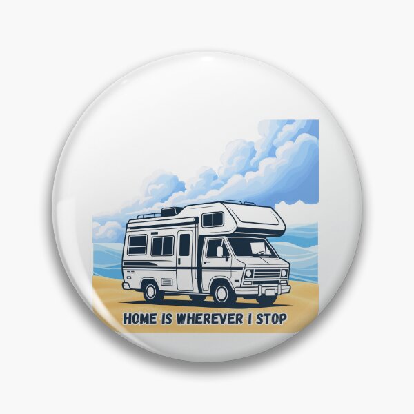 Item preview, Camper on a beach for explain that your home can be anywhere in the world. designed and sold by ValeGraficArte.