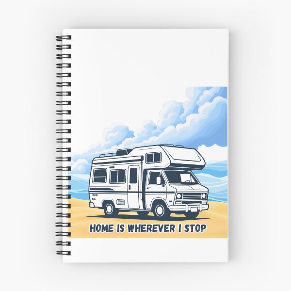 Item preview, Camper on a beach for explain that your home can be anywhere in the world. designed and sold by ValeGraficArte.