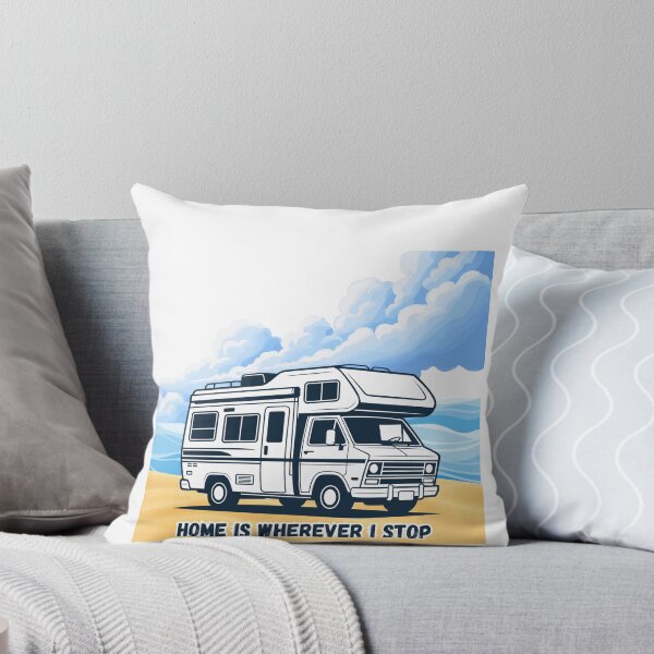Item preview, Camper on a beach for explain that your home can be anywhere in the world. designed and sold by ValeGraficArte.