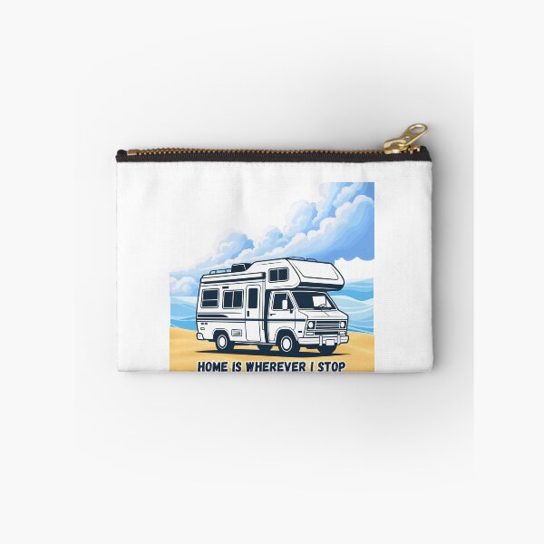 Item preview, Camper on a beach for explain that your home can be anywhere in the world. designed and sold by ValeGraficArte.