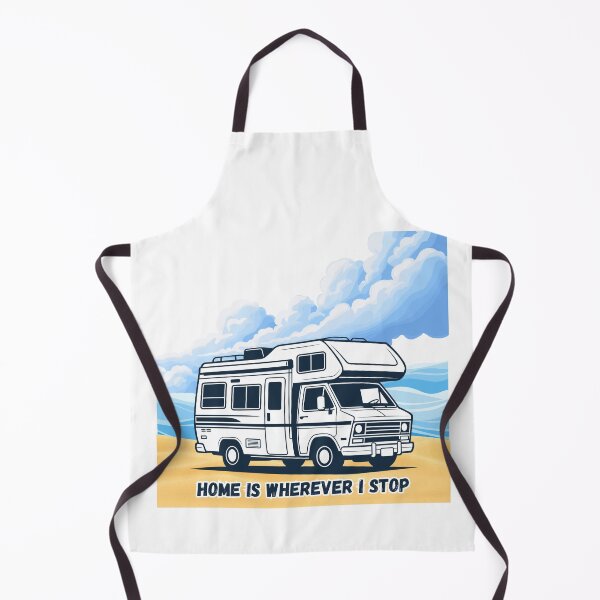 Item preview, Camper on a beach for explain that your home can be anywhere in the world. designed and sold by ValeGraficArte.