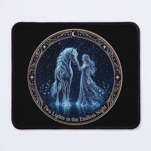Item preview, Two lights in the endless night - Heavenly Horse & Woman designed and sold by thirtyonestars.