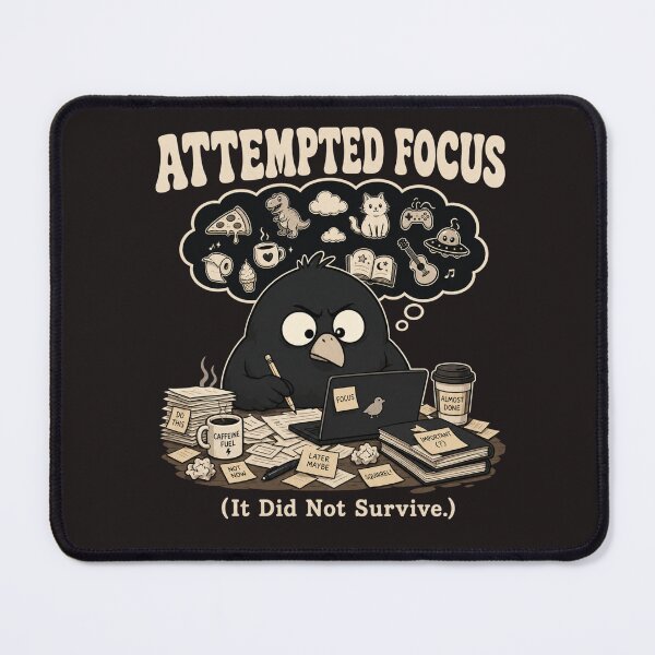 Item preview, Attempted Focus Distracted Productivity Humor designed and sold by MOSIDRIP™.
