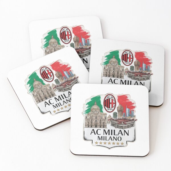 Item preview, AC Milan Italia Flag Skyline Football Crest designed and sold by annaarthk.