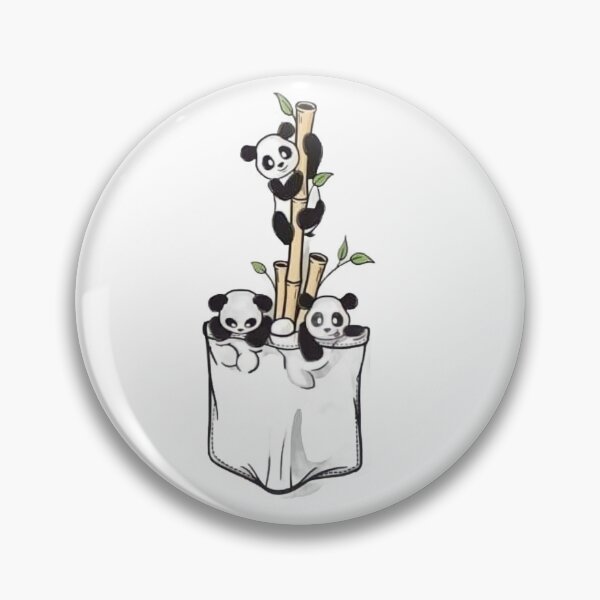 Item preview, Cute Pandas in Pocket Climbing Bamboo Stalks designed and sold by GrimNest.
