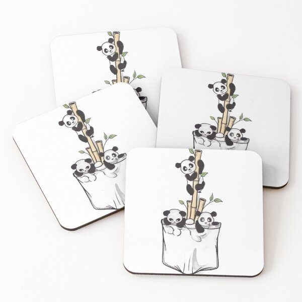 Item preview, Cute Pandas in Pocket Climbing Bamboo Stalks designed and sold by GrimNest.