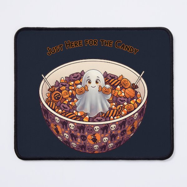 Item preview, Cute Halloween Ghost in Candy Bowl designed and sold by GuildedWordGraphics.