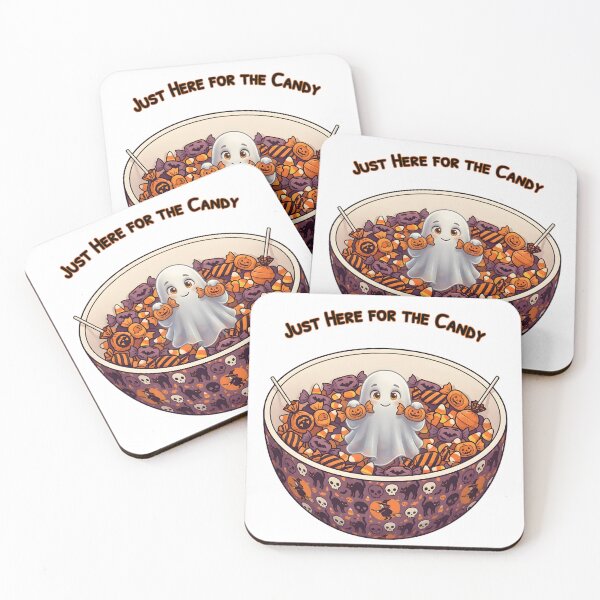 Item preview, Cute Halloween Ghost in Candy Bowl designed and sold by GuildedWordGraphics.
