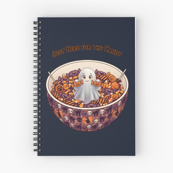 Item preview, Cute Halloween Ghost in Candy Bowl designed and sold by GuildedWordGraphics.