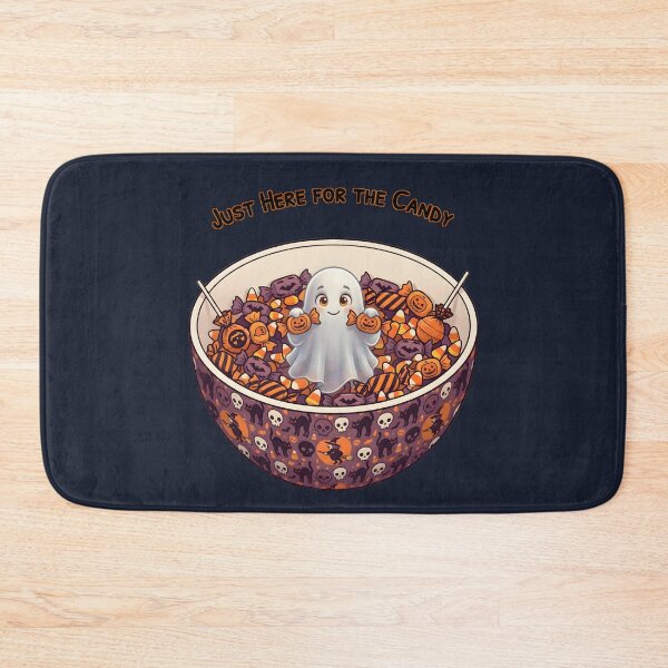 Item preview, Cute Halloween Ghost in Candy Bowl designed and sold by GuildedWordGraphics.