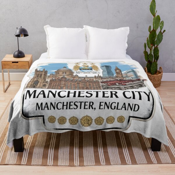 Item preview, Manchester City Skyline Vintage Eagle Football Crest designed and sold by annaarthk.