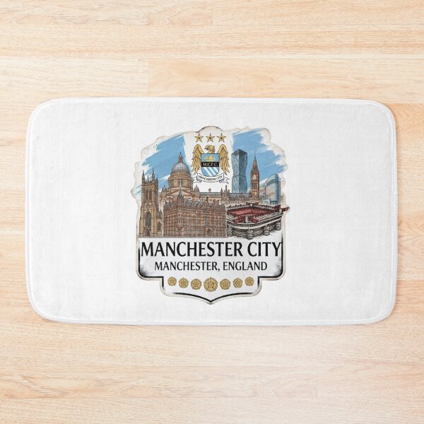 Item preview, Manchester City Skyline Vintage Eagle Football Crest designed and sold by annaarthk.