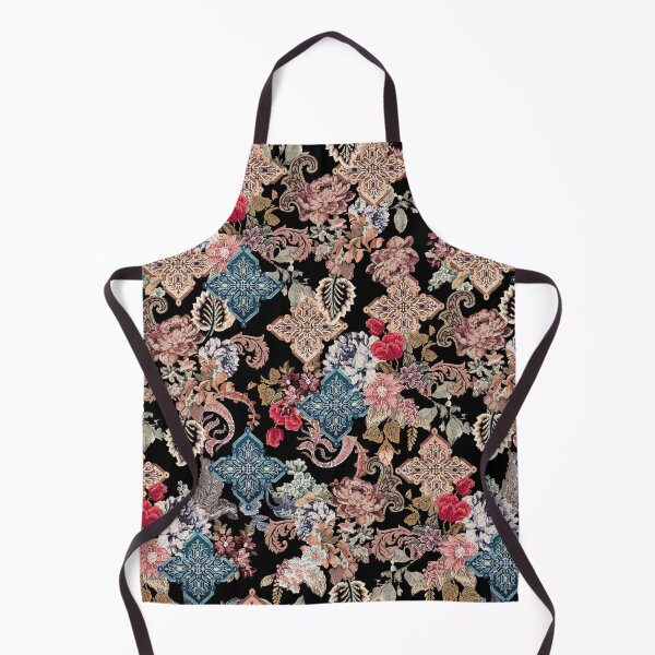 Item preview, Midnight Garden: Victorian Needlepoint & Teal Cross Motif designed and sold by EK EXCLUSIVE.