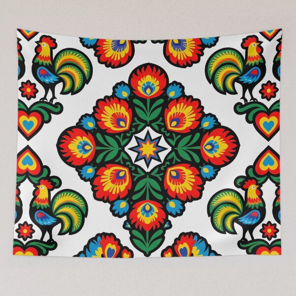 Item preview, D Traditional Polish Folk Art Wycinanki Floral Pattern designed and sold by ART ATTACK ZONE.