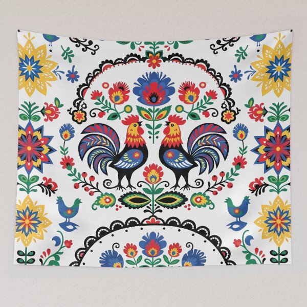 Item preview, E Traditional Polish Folk Art Wycinanki Floral Pattern designed and sold by ART ATTACK ZONE.