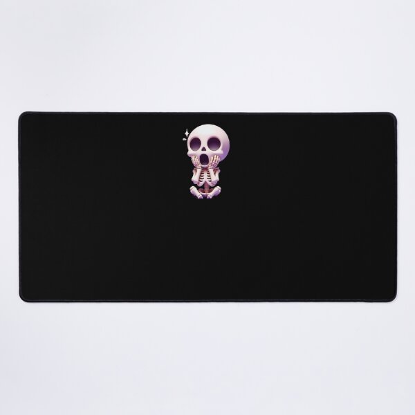 Item preview, Cute Shocked Skeleton Screaming Kawaii 3D Skull designed and sold by GrimNest.