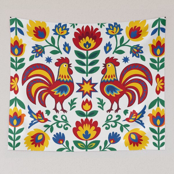 Item preview, F Traditional Polish Folk Art Wycinanki Floral Pattern designed and sold by ART ATTACK ZONE.