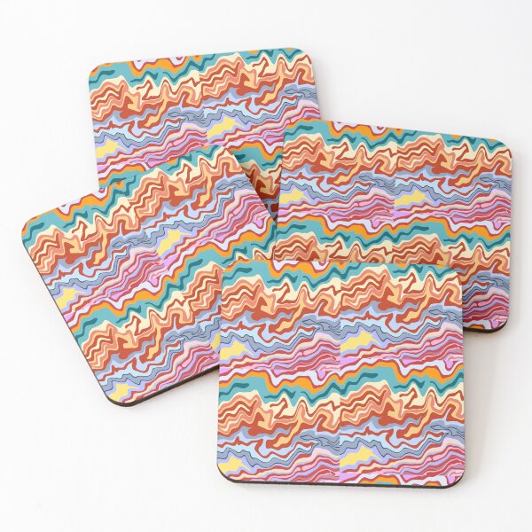 Item preview, Colorful Rock Strata Wave Art designed and sold by PoeticRecipeST.