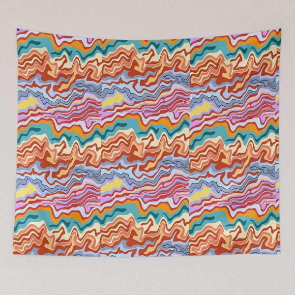 Item preview, Colorful Rock Strata Wave Art designed and sold by PoeticRecipeST.