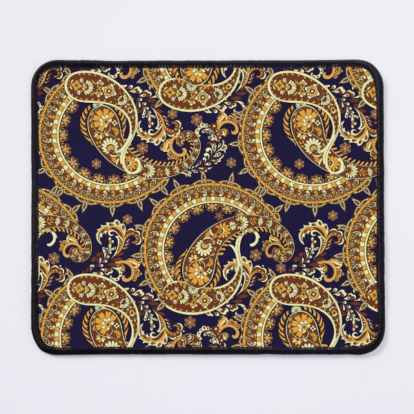 Item preview, Ornate Golden Paisley Pattern on Deep Indigo - Vintage Boho Elegance designed and sold by EK EXCLUSIVE.