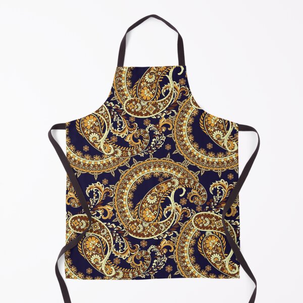 Item preview, Ornate Golden Paisley Pattern on Deep Indigo - Vintage Boho Elegance designed and sold by EK EXCLUSIVE.