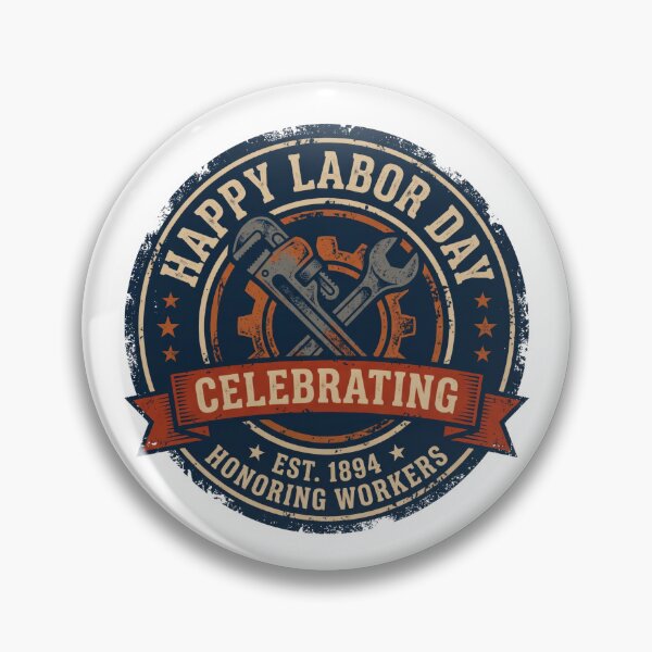 Item preview, Happy Labor Day Industrial Gear Wrench Emblem T-Shirt designed and sold by relso.