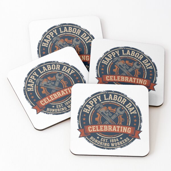Item preview, Happy Labor Day Industrial Gear Wrench Emblem T-Shirt designed and sold by relso.