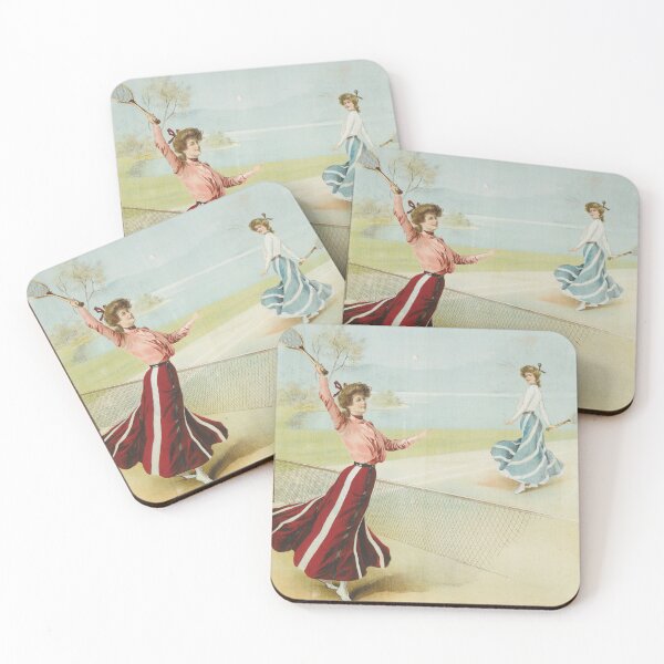 Item preview, Vintage Tennis Wall Art, Women Playing Tennis, Edwardian Sporting Illustration designed and sold by RickE.