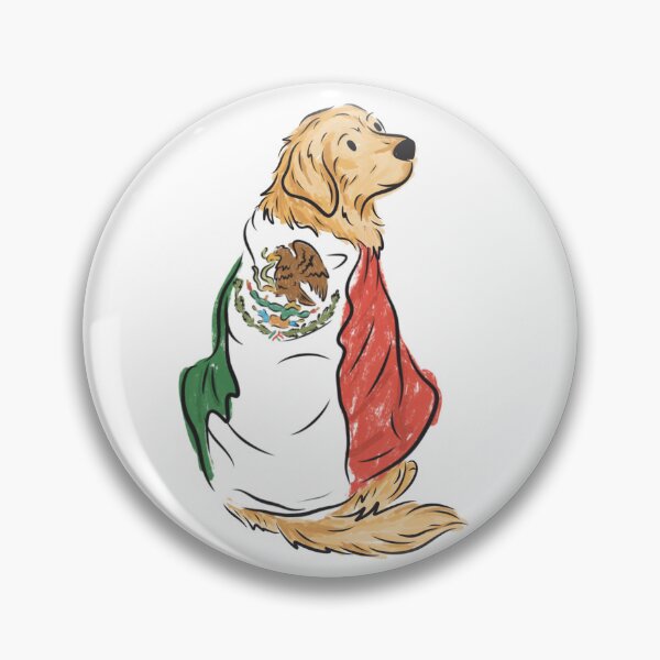 Item preview, Golden Retriever wearing Mexico Flag  designed and sold by lovemydoggie.