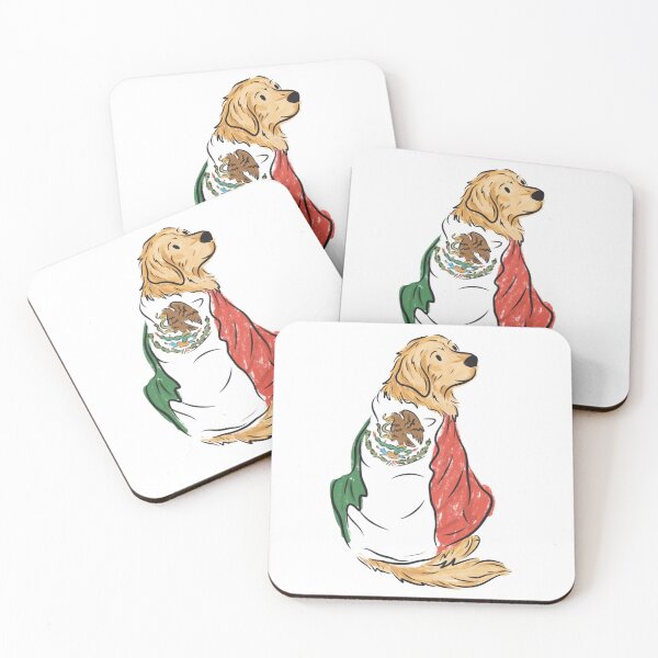 Item preview, Golden Retriever wearing Mexico Flag  designed and sold by lovemydoggie.