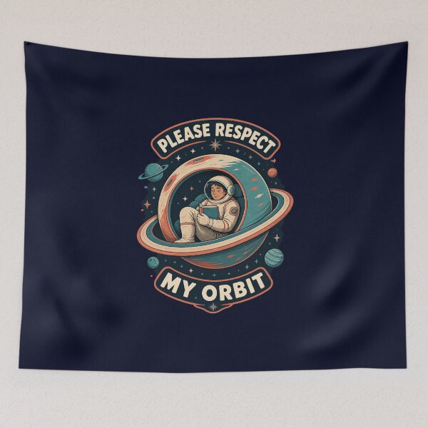 Item preview, Please Respect My Orbit - Introvert Astronaut Reading in Space designed and sold by SVox.
