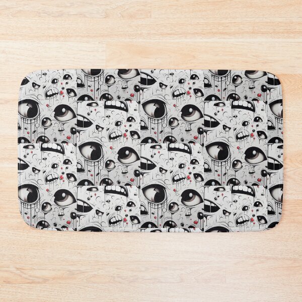 Item preview, Trippy Eyes and Mouths Dripping Graffiti Seamless Pattern designed and sold by GrimNest.