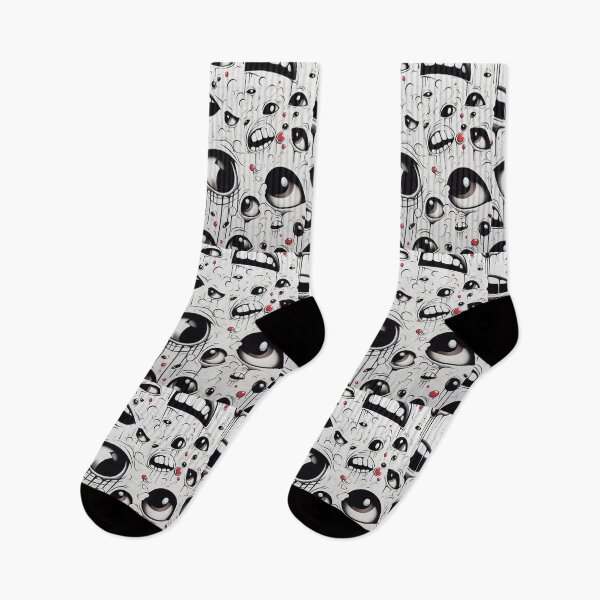 Item preview, Trippy Eyes and Mouths Dripping Graffiti Seamless Pattern designed and sold by GrimNest.