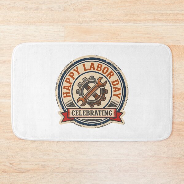 Item preview, Weathered Vintage Labor Day Badge - Gear and Wrench Tee designed and sold by relso.