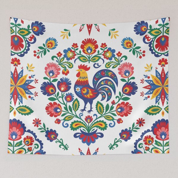 Item preview, Colors Traditional Polish Folk Art Wycinanki Floral Pattern designed and sold by ART ATTACK ZONE.