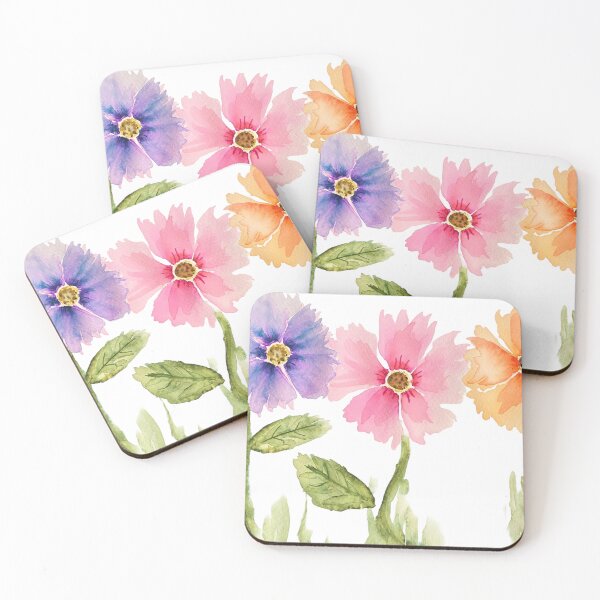 Item preview, Watercolor Brush Pen Flower Trio designed and sold by naturetimes.