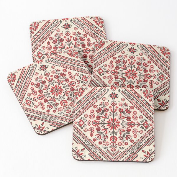 Item preview, Red Traditional Polish Folk Art Wycinanki Floral Pattern designed and sold by ART ATTACK ZONE.