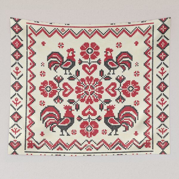 Item preview, Mountains Traditional Polish Folk Art Wycinanki Floral Pattern designed and sold by ART ATTACK ZONE.