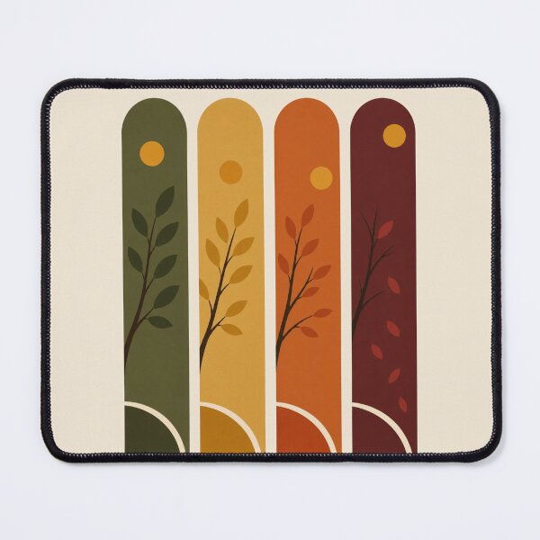 Item preview, Mid Century Autumn Art – Modern Botanical Fall Wall Print designed and sold by astersgraphics.