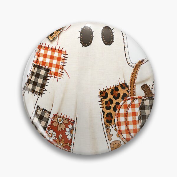 Item preview, Patchwork Ghost Pumpkin Leopard Bow Halloween Fall Cute  designed and sold by cretegracieuk.
