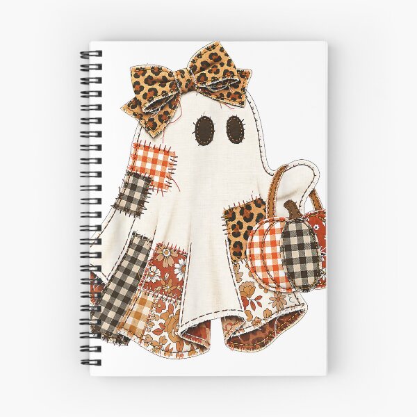 Item preview, Patchwork Ghost Pumpkin Leopard Bow Halloween Fall Cute  designed and sold by cretegracieuk.