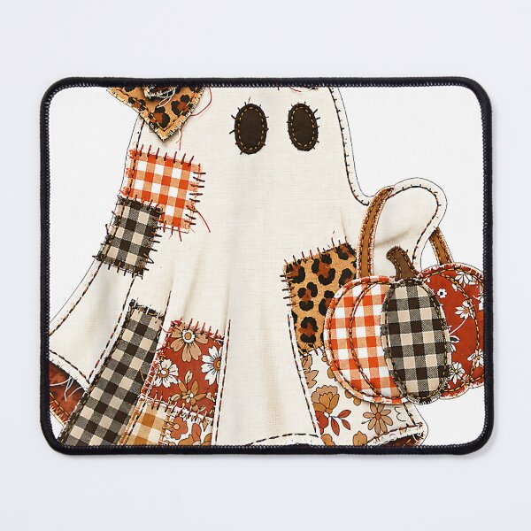 Item preview, Patchwork Ghost Pumpkin Leopard Bow Halloween Fall Cute  designed and sold by cretegracieuk.