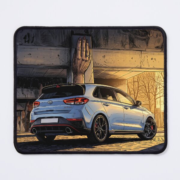 Item preview, Hyundai i30N Performance Blue - Comic Art designed and sold by Racing Art Store.