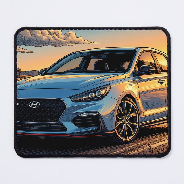 Item preview, Hyundai i30N Performance Blue - Comic Art designed and sold by Racing Art Store.