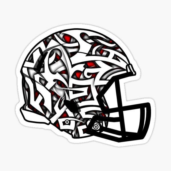 Football Helmet White with Stripes Graphic by vatemplatecards · Creative  Fabrica