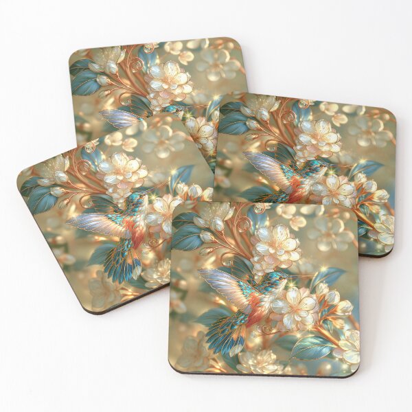Item preview, Hummingbird and Cherry Blossoms Art designed and sold by MargaretWiktor.