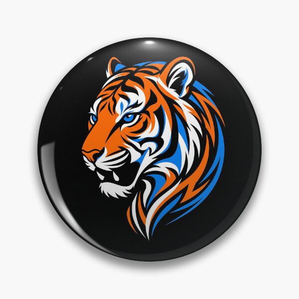 Item preview, Tiger Mascot Orange and Blue Vector designed and sold by UrbanPrts.